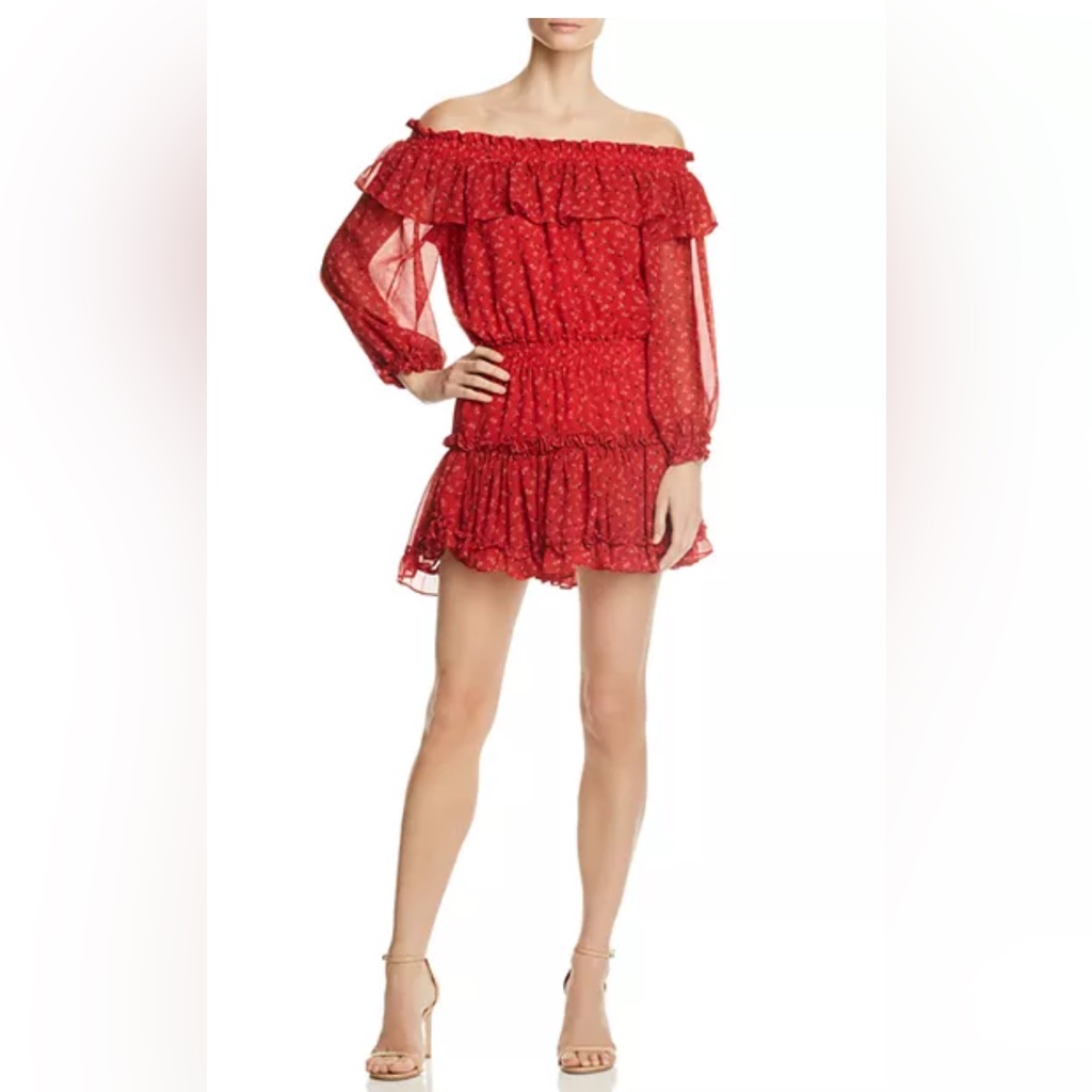 Misa Los Angeles Alima Strapless Red Dress Small